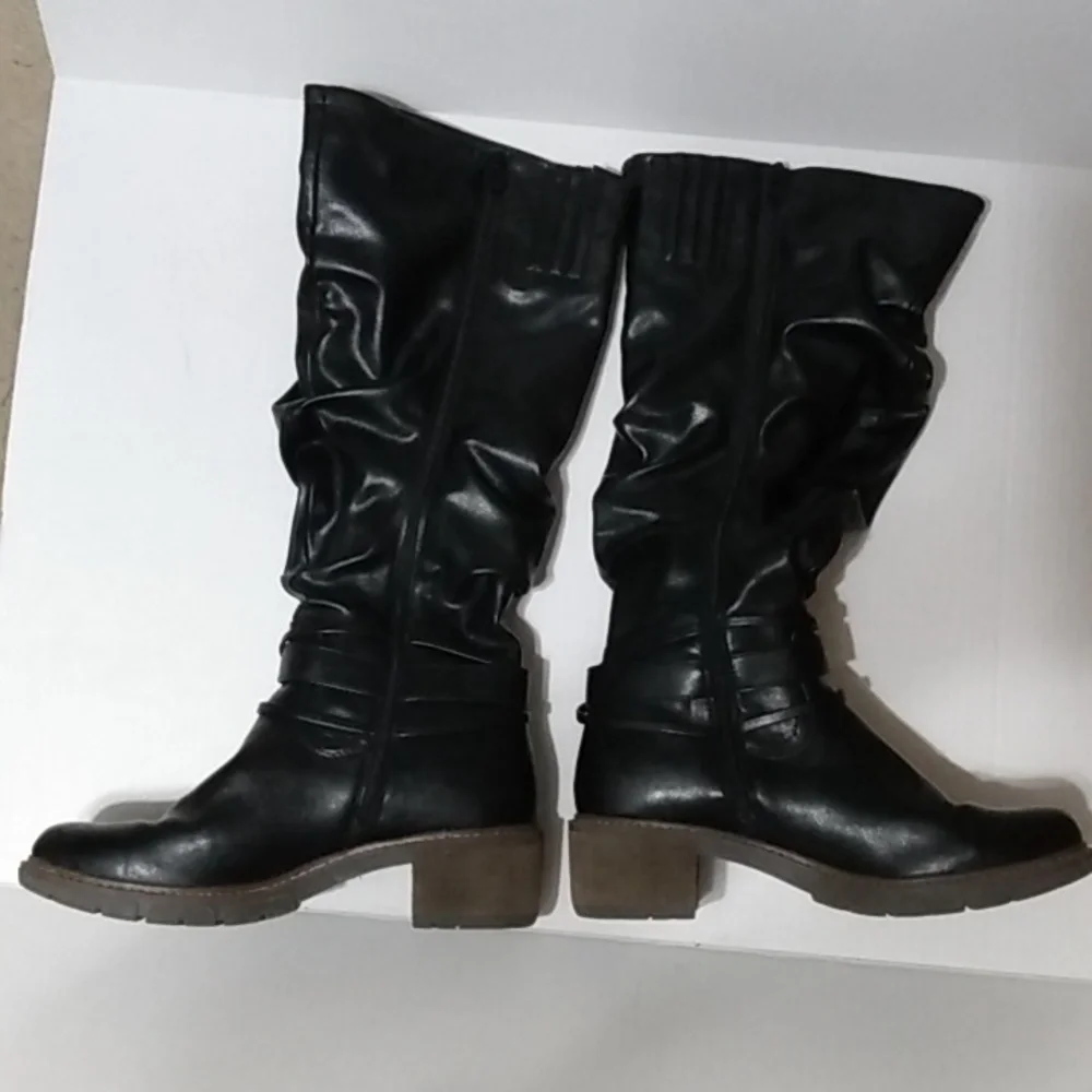 Tall Black Slouch  White Mountain crammers Boot 8.5 - Picture 7 of 16